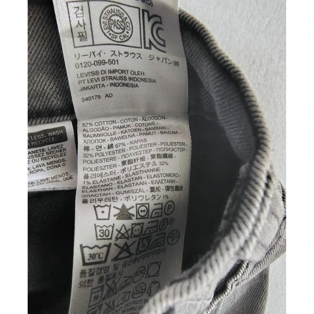 Levi's 511 Jeans Mens 31x32 Slim fit Grey Gray Denim stylish Pants‎ Mid Rise